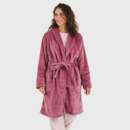 VESTAGLIA DA DONNA IN VELLUTO A RIGHE SEMPLICI