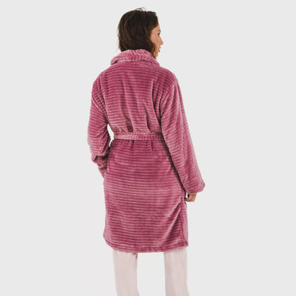 VESTAGLIA DA DONNA IN VELLUTO A RIGHE SEMPLICI