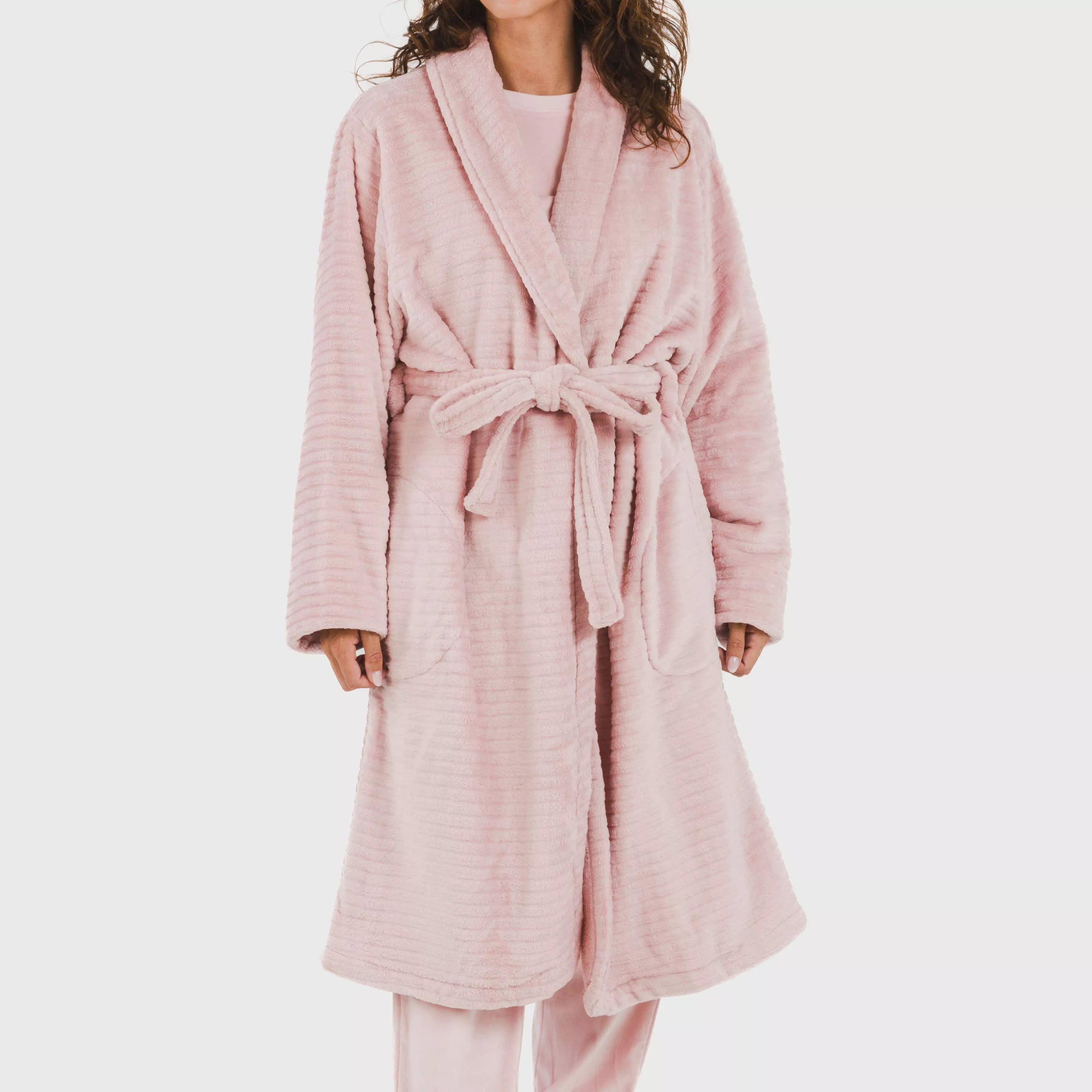 VESTAGLIA DA DONNA IN VELLUTO A RIGHE SEMPLICI