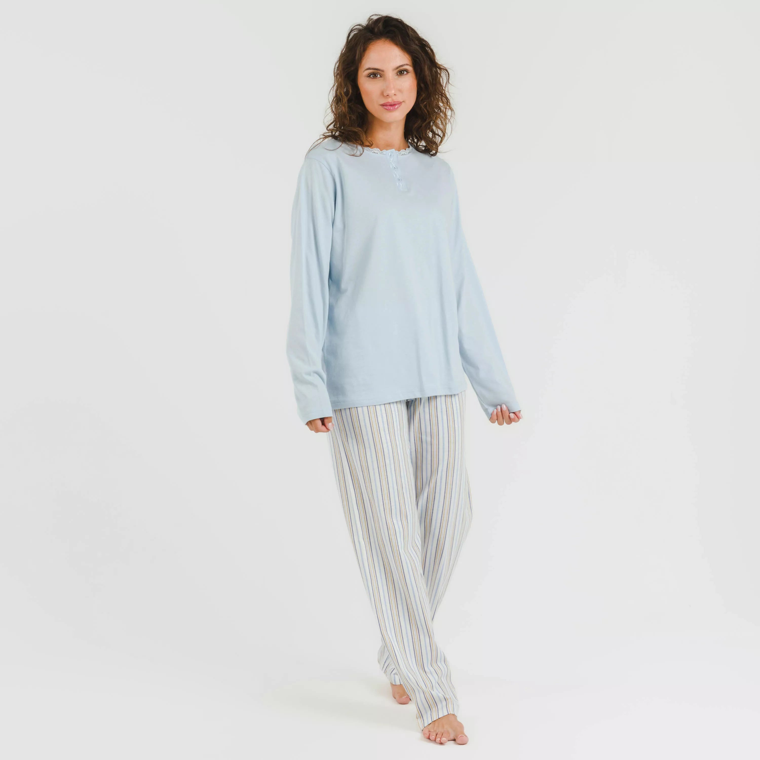 PIGIAMA LUNGO A RIGHE DA DONNA BILL