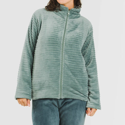 FELPA IN VELLUTO A RIGHE SEMPLICI DA DONNA