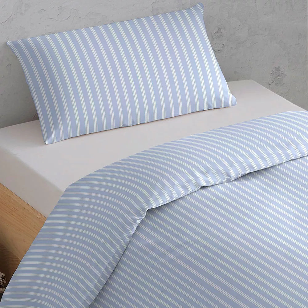 COPRIPIUMINO IN PERCALE DI ALG A RIGHE MARSIGLIA