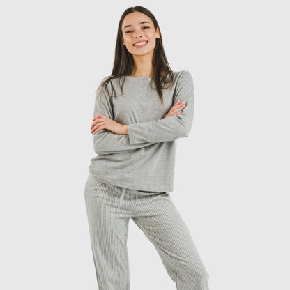 Pigiama lungo a righe da donna Chuck