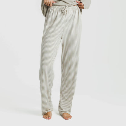 Pigiama lungo da donna Kodac Soft Stripe