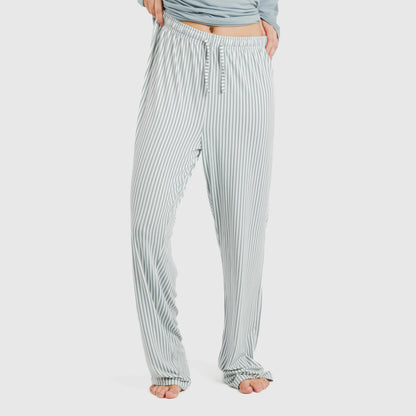 Pigiama lungo da donna Kodac Soft Stripe