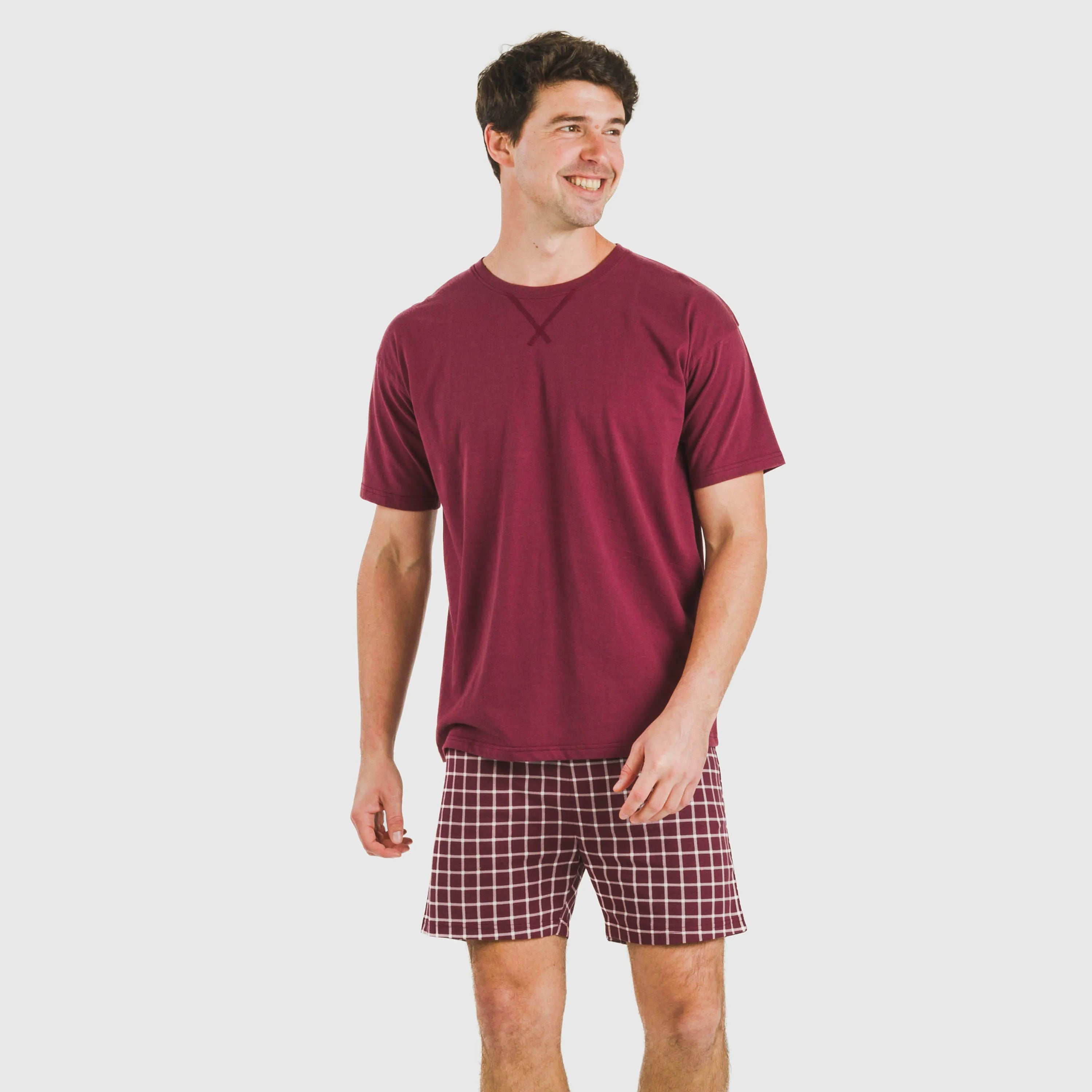 PIGIAMA CORTO DA UOMO A QUADRI ROBERTO