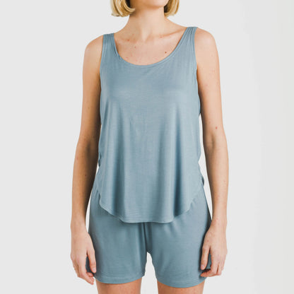 PIGIAMA DA DONNA IN VISCOSA TINTA UNITA CON SPALLINE