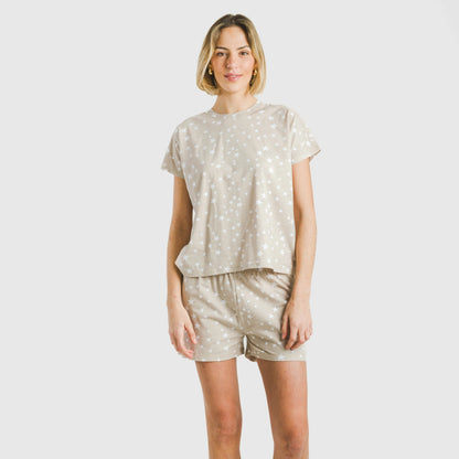 PIGIAMA CRT M/FLUID ALG DA DONNA CON STELLE
