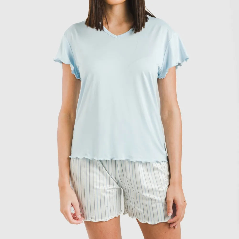 Pigiama a righe da donna CRT M/FLUID SOFT BILL