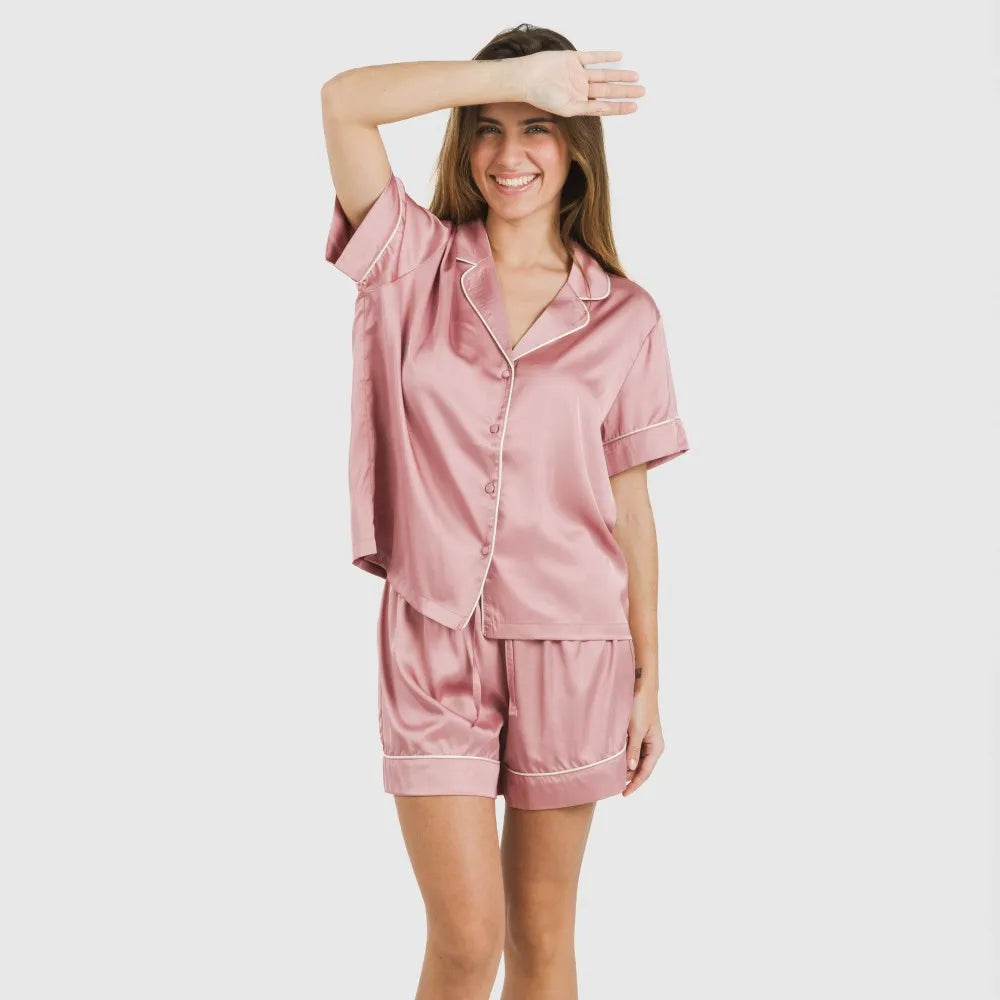 PIGIAMA DA DONNA IN RASO CRT M/C