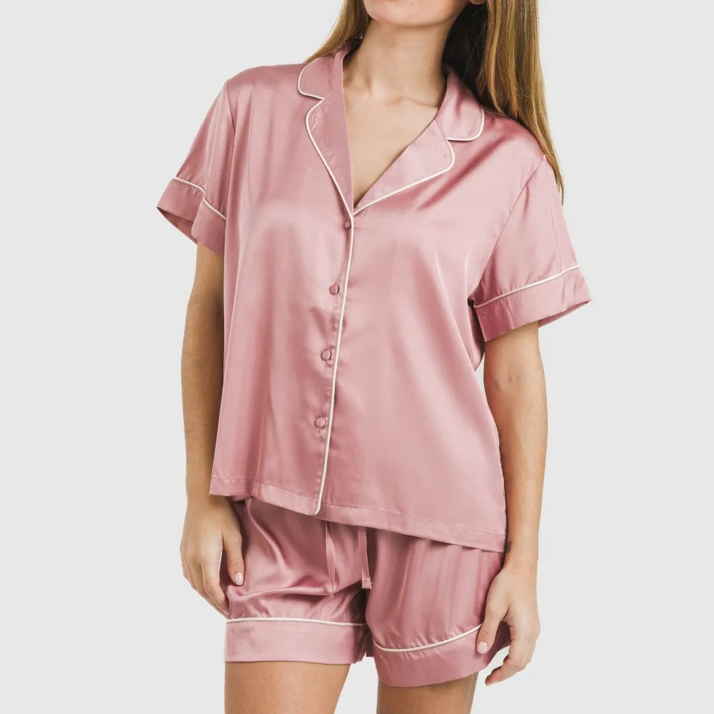 PIGIAMA DA DONNA IN RASO CRT M/C