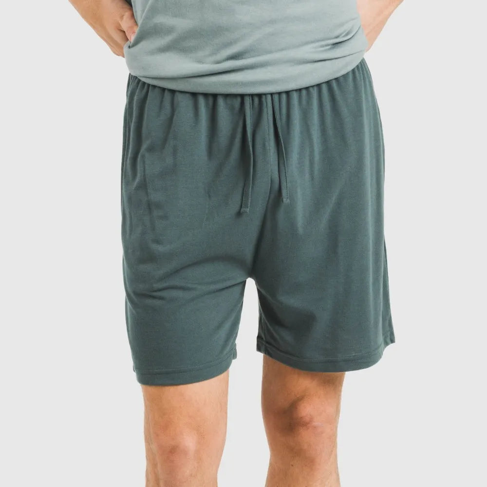 Pigiama corto da uomo con bottoni semplici