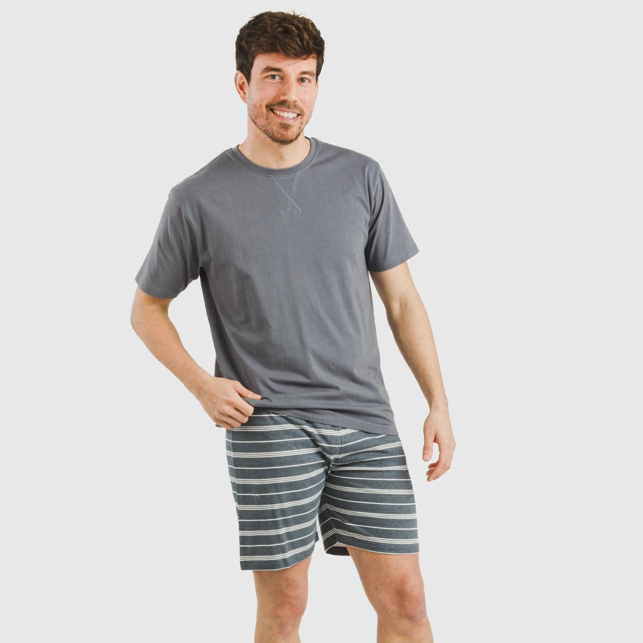 PIGIAMA CORTO UOMO GASTUR A RIGHE