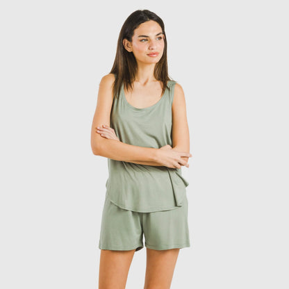 PIGIAMA DA DONNA IN VISCOSA TINTA UNITA CON SPALLINE