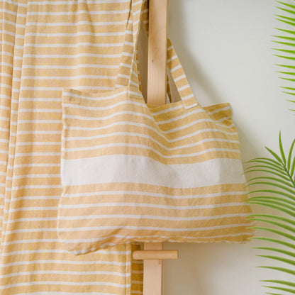 PACK PAREO ASCIUGAMANO + BORSA A RIGHE ALG