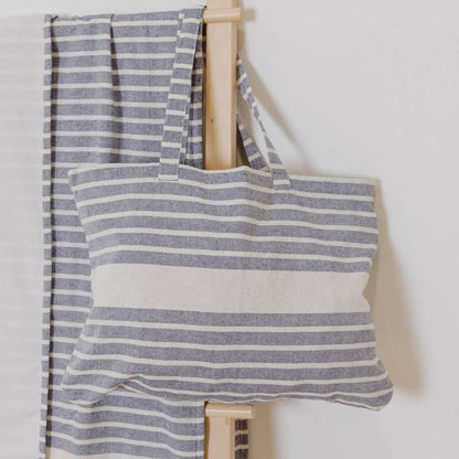 PACK PAREO ASCIUGAMANO + BORSA A RIGHE ALG