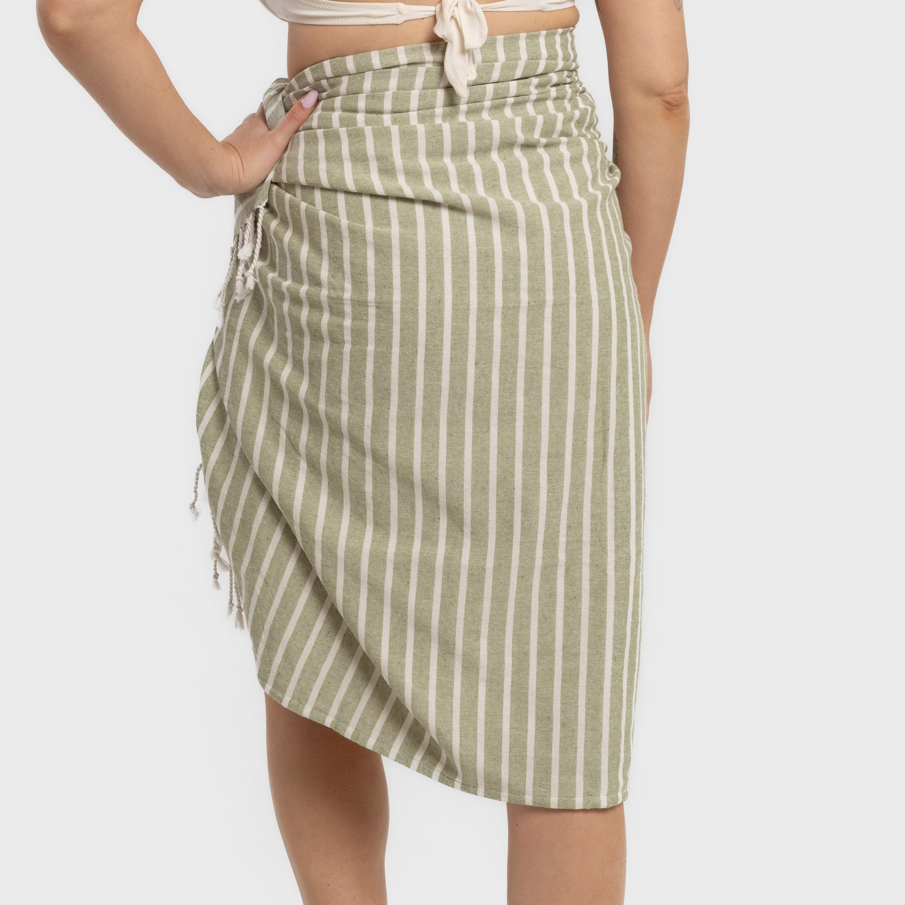 PACK PAREO ASCIUGAMANO + BORSA A RIGHE ALG