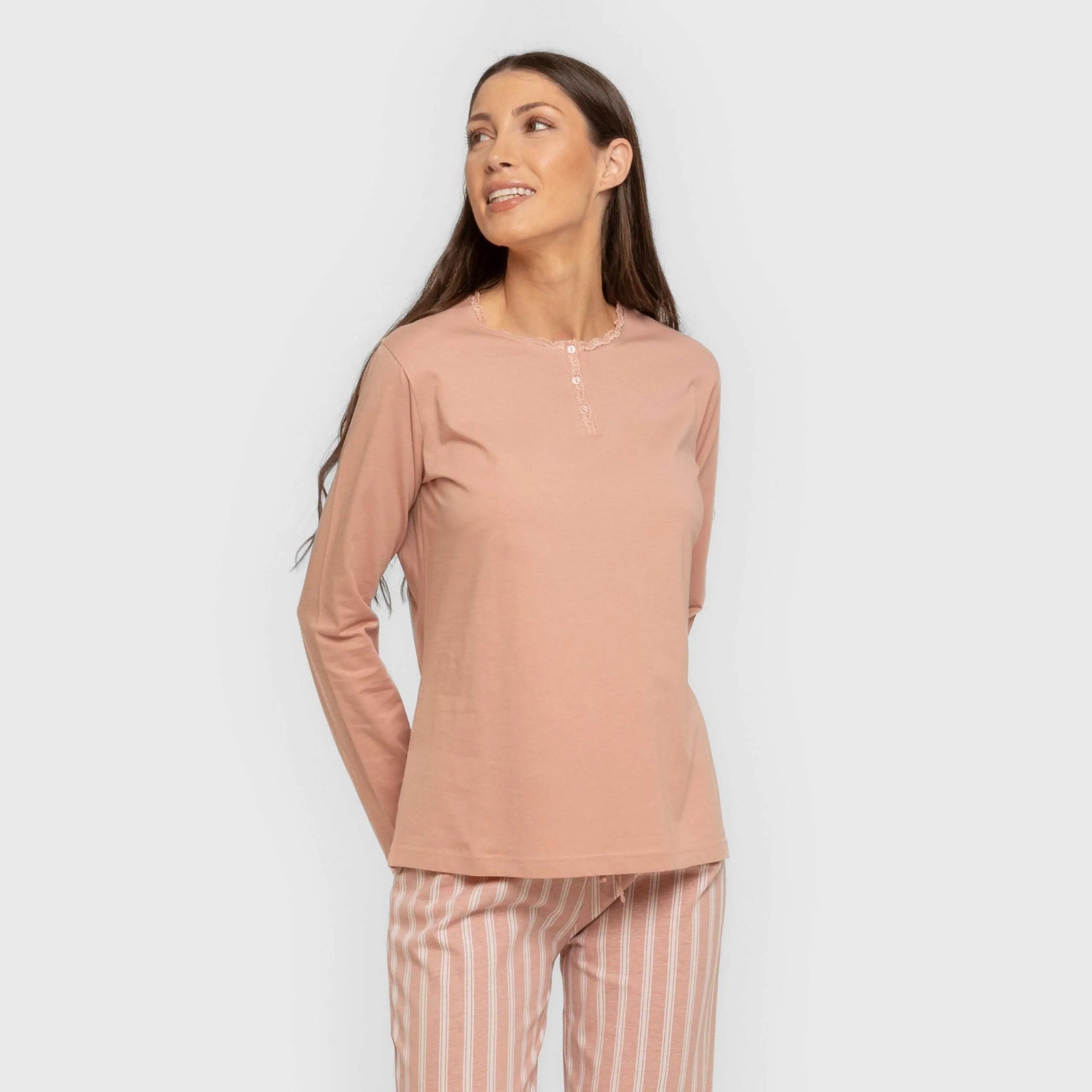 PIGIAMA LUNGO A RIGHE MARSIGLIA DA DONNA