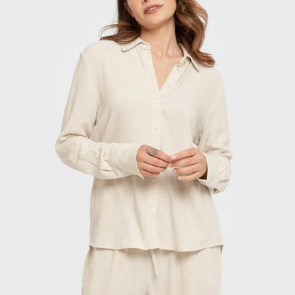 CAMICIA DA DONNA IN LINO SEMPLICE