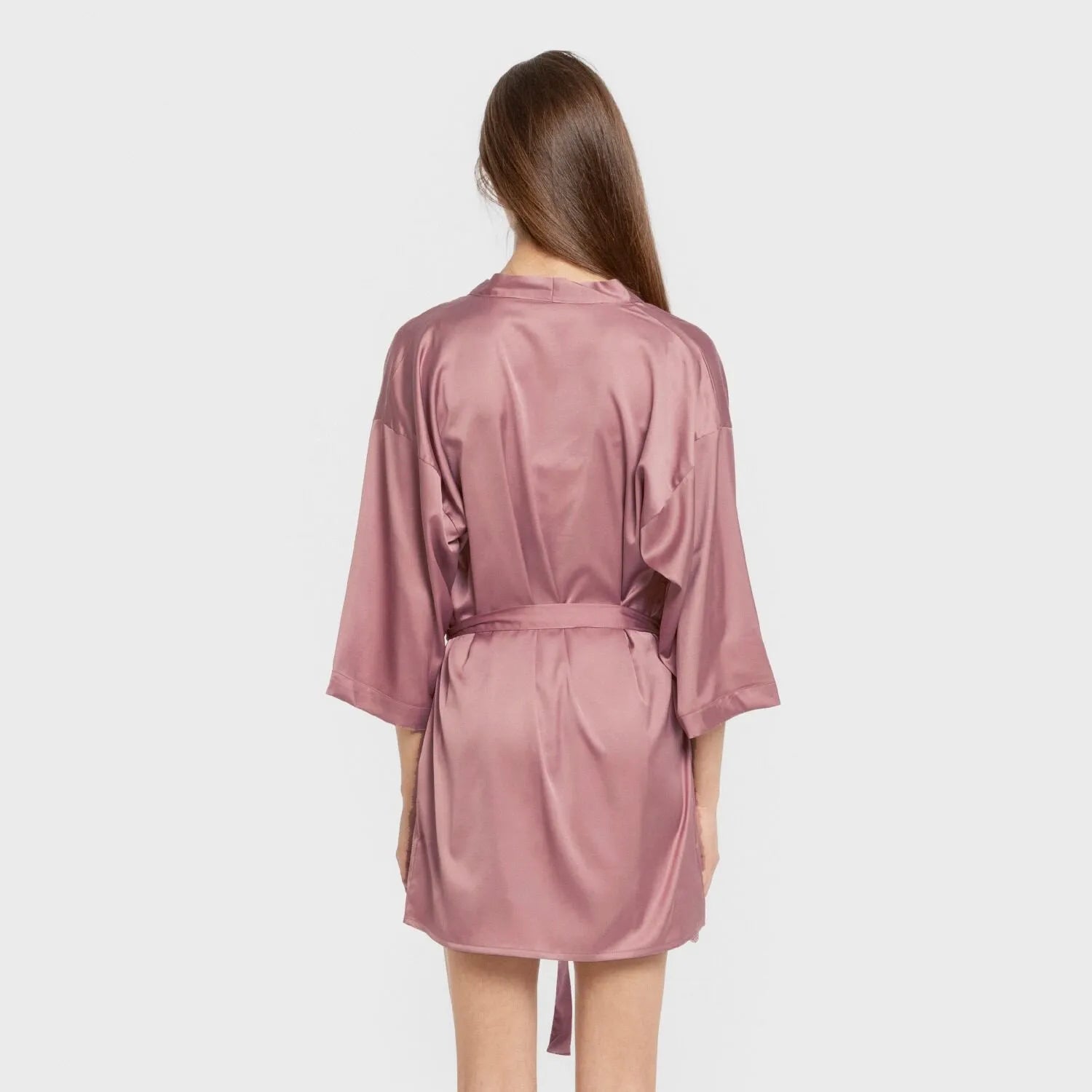 Vestaglia corta in raso da donna Friday Solid