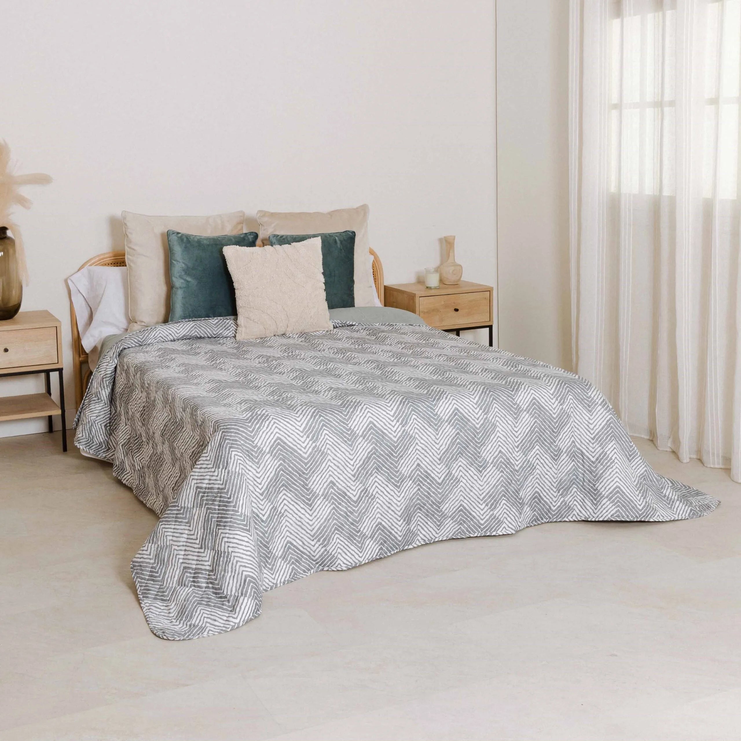 Colcha bouti Criselde verde seco