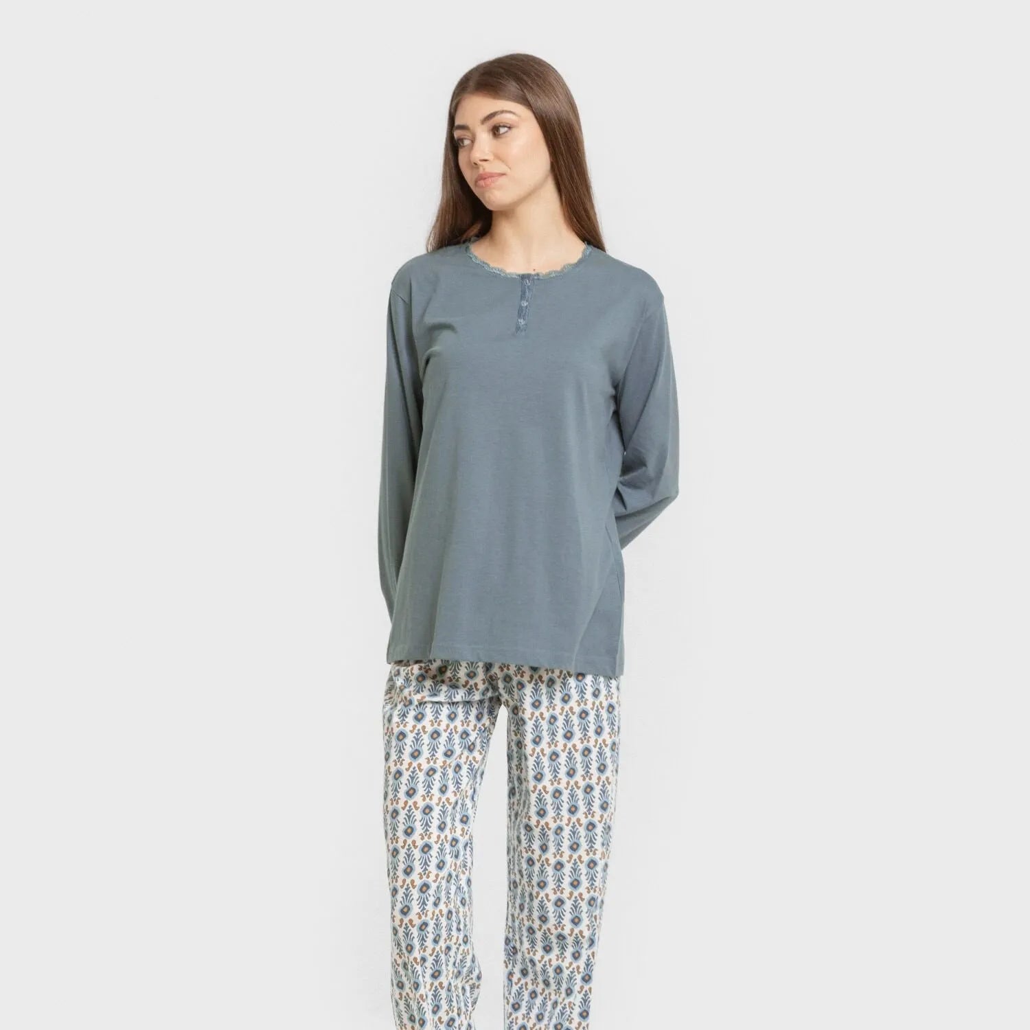 PIGIAMA LUNGO DA DONNA HIBISCUS