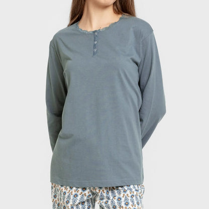 PIGIAMA LUNGO DA DONNA HIBISCUS