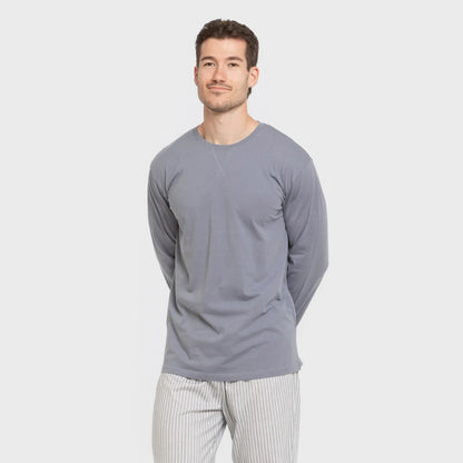 Pigiama lungo da uomo a righe Ben