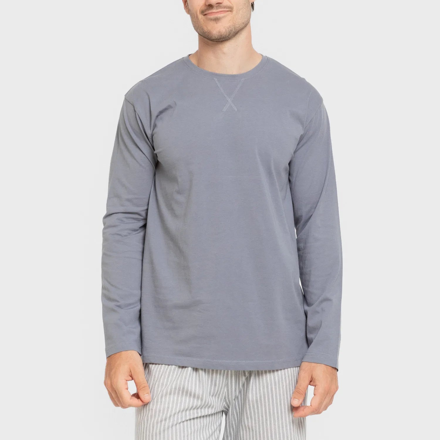 Pigiama lungo da uomo a righe Ben