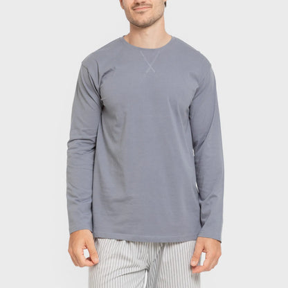 Pigiama lungo da uomo a righe Ben