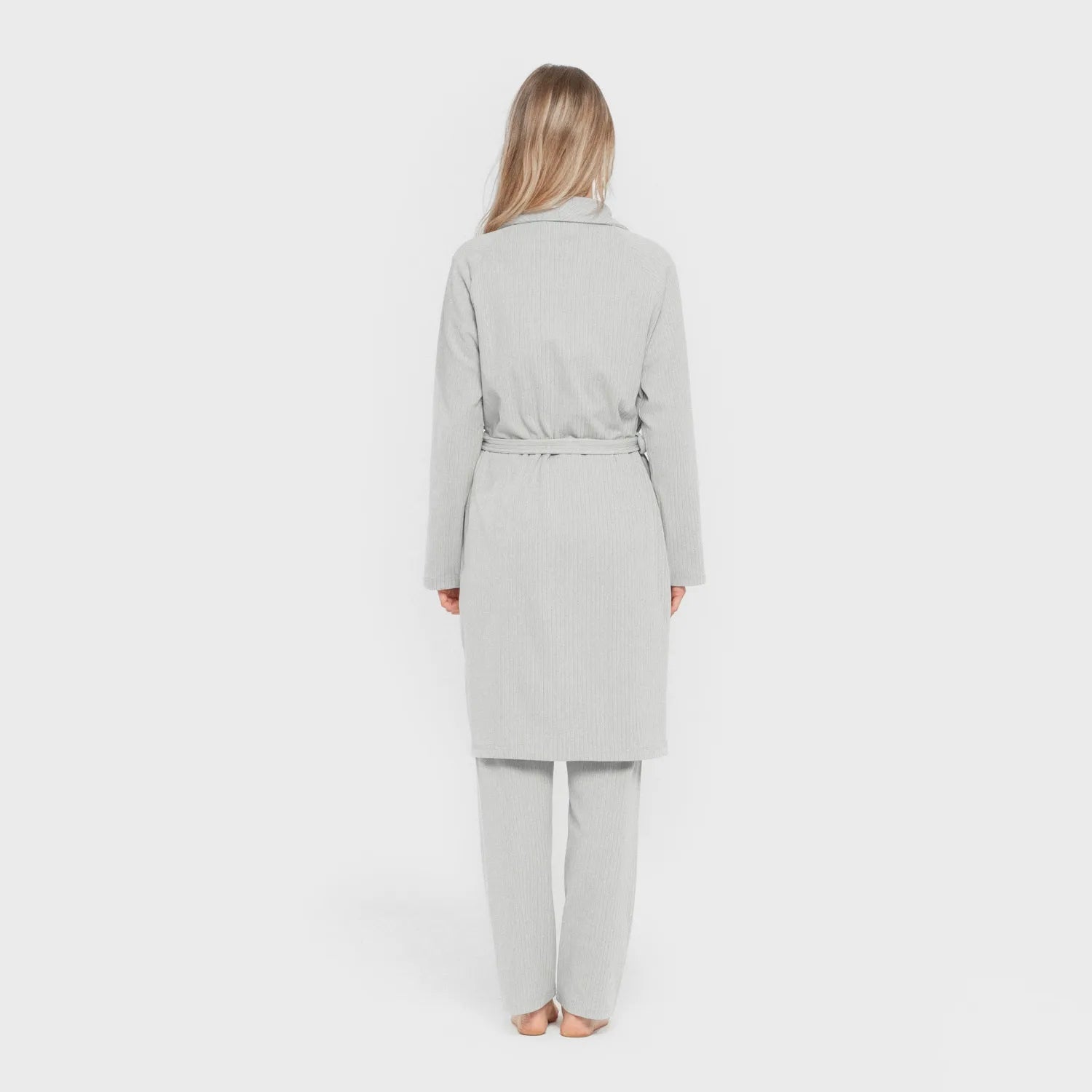 VESTAGLIA CANALE A RIGHE LARGHE IN TINTA UNITA