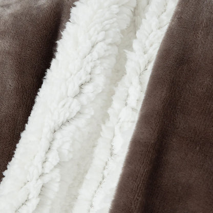 COPERTA SHERPA IN VELLUTO SOLIDO