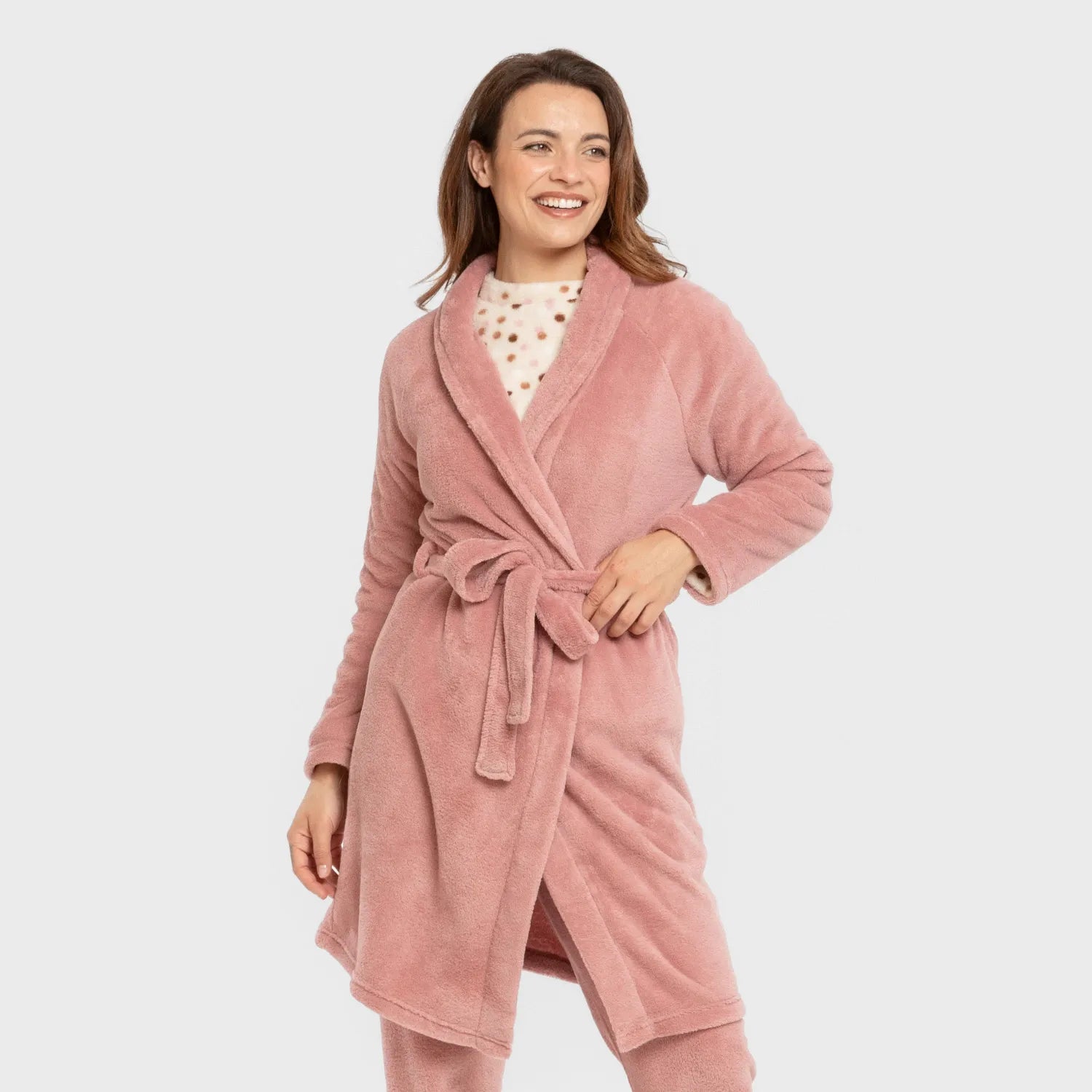 VESTAGLIA CORALLO DA DONNA IN TESSUTO SOLIDO