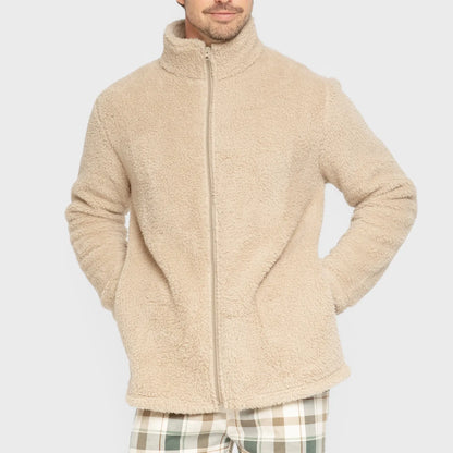 Felpa Sherpa tinta unita da uomo