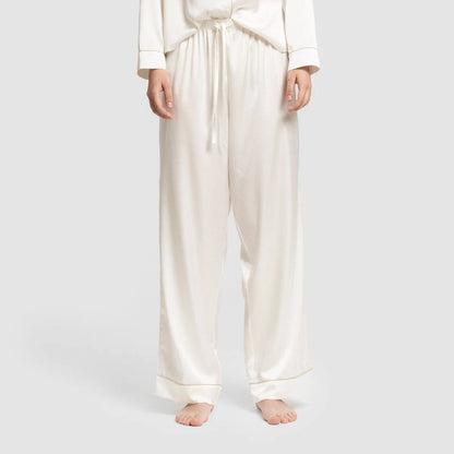 Pigiama lungo in raso da donna Friday Solid