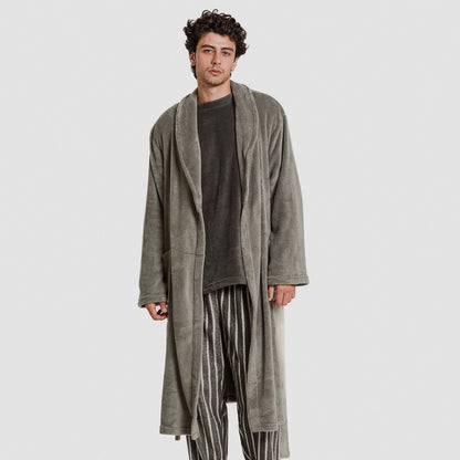 Bata coral hombre lisa