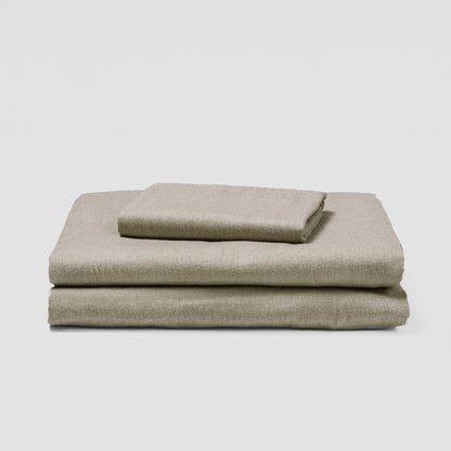 SET LENZUOLA IN FLANELLA SOLIDA