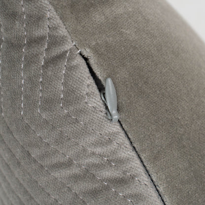 Cojín cuadrante terciopelo algodón Hungria verde seco - funda + relleno