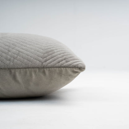 Cojín cuadrante terciopelo algodón Hungria verde seco - funda + relleno