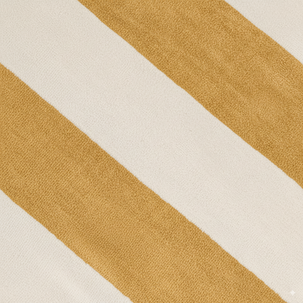 Toalla Playa Algodón 400gr Raya Ocre