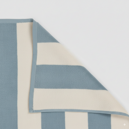 Toalla Playa Algodón 400gr Raya Azul Vaquero
