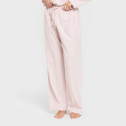 Pijama franela manga larga camisero mujer Raya Ceballos rosa