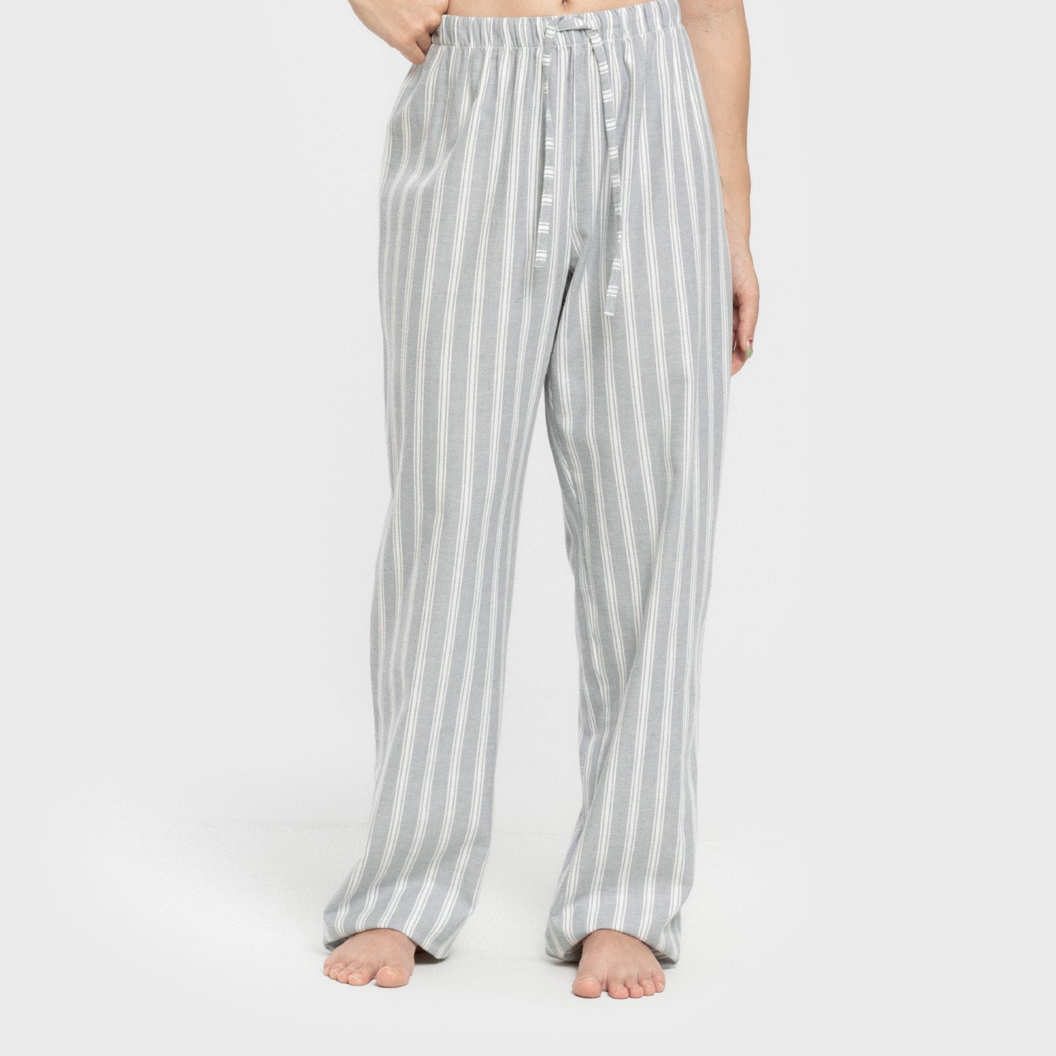 Pijama franela manga larga camisero mujer Raya Marsella verde azulado