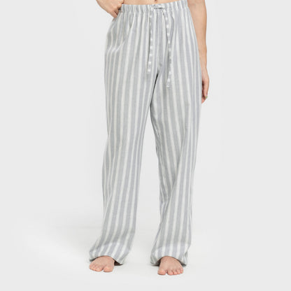 Pijama franela manga larga camisero mujer Raya Marsella verde azulado