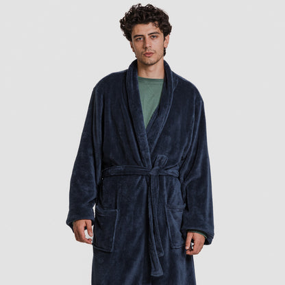 Bata coral hombre lisa