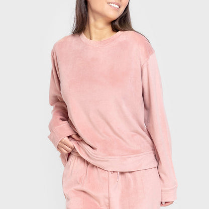 Pijama terciopelo super soft liso Rosette