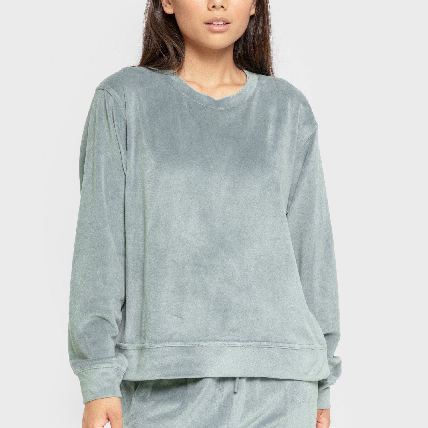 Pijama terciopelo super soft liso Agua Marina