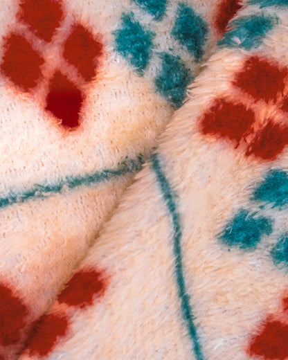 Manta coral Casimira burdeos