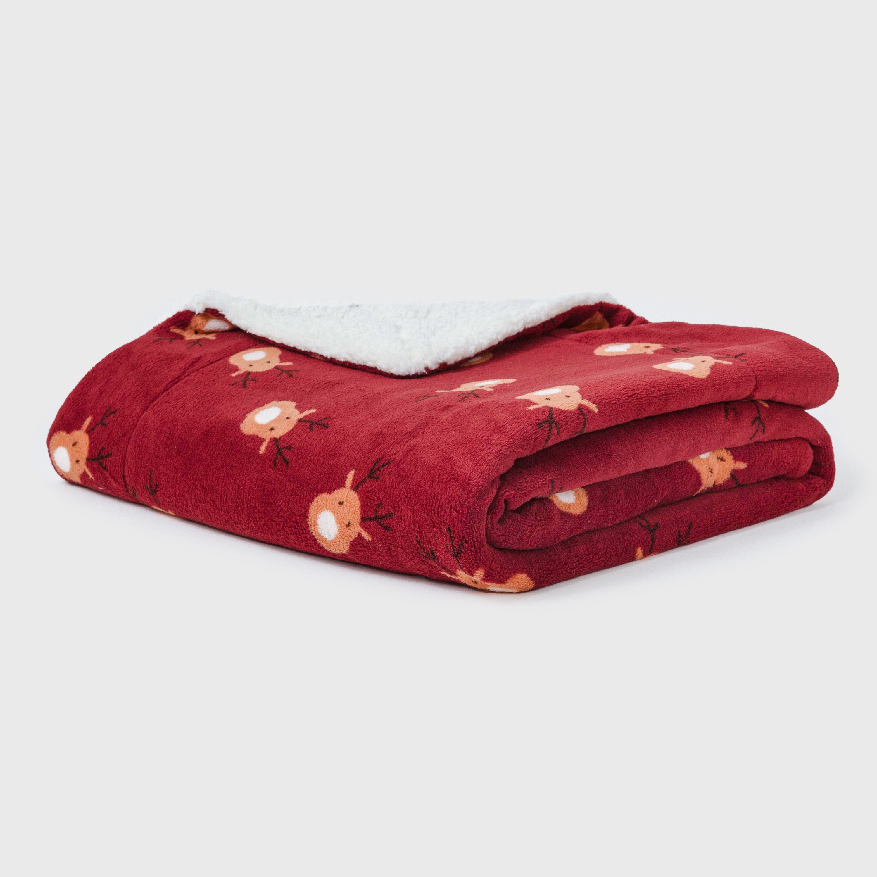 Coperta sherpa Tatin bordeaux