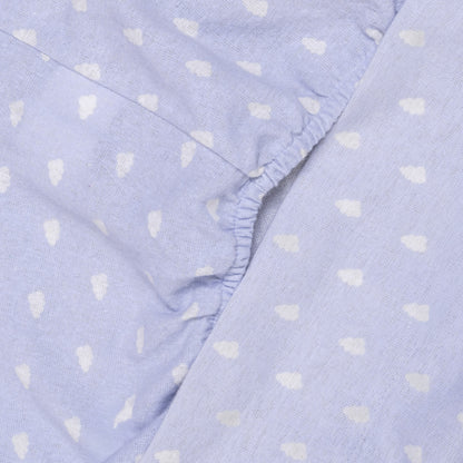 Jogo de lençóis flanela Nubecita azul celeste
